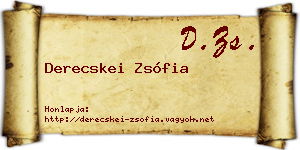 Derecskei Zsófia névjegykártya