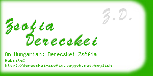 zsofia derecskei business card