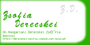 zsofia derecskei business card